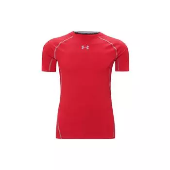 Under Armour Тренировочная облегающая футболка с коротким рукавом для фитнеса, мужская красная 1257468-600 M