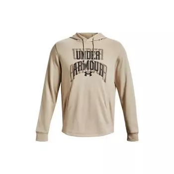 Under Armour Тренировочная толстовка Rival Letter Print из хлопковой смеси с капюшоном, мужская толстовка коричневого цвета 1379766-289 L