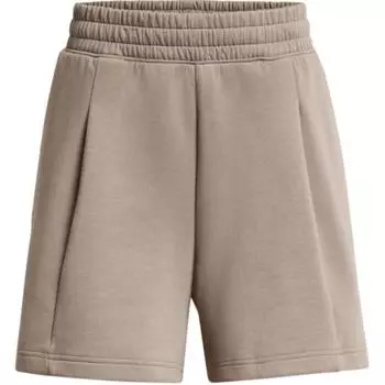 Under Armour Тренировочные шорты Unstoppable Solid Fleece со складками, женские шорты, коричневые 1382764-200 S