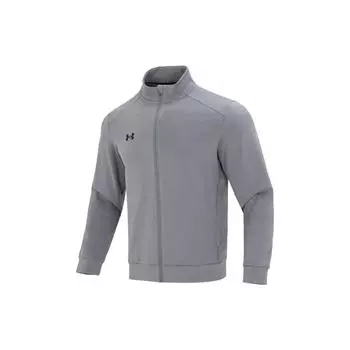 Under Armour Трикотажная дышащая спортивная быстросохнущая куртка с воротником-стойкой, мужская куртка серого цвета 23600305-014 M