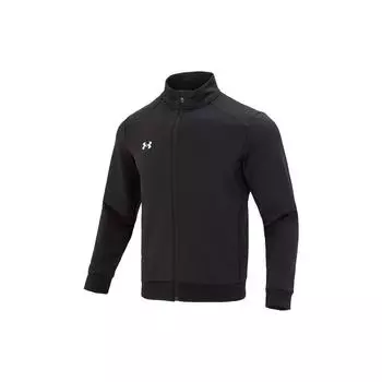 Under Armour Трикотажная дышащая спортивная куртка с воротником-стойкой, быстросохнущая, мужская куртка, черная 23600305-001 M