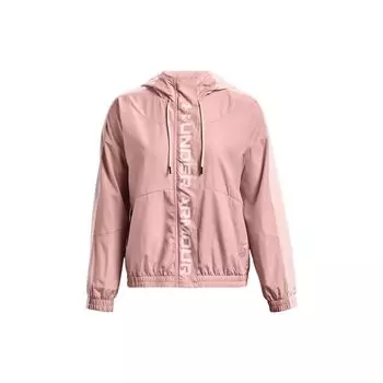 Under Armour Твердая тканая куртка на молнии с капюшоном женская куртка розовая 1369845-676 S