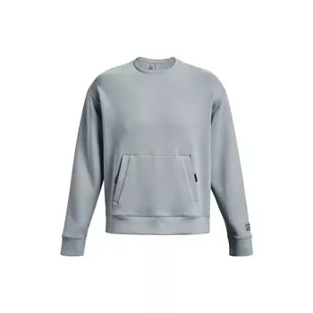 Under Armour Твердая трикотажная повседневная спортивная толстовка с круглым вырезом, мужская толстовка, синяя 1377172-465 XXL