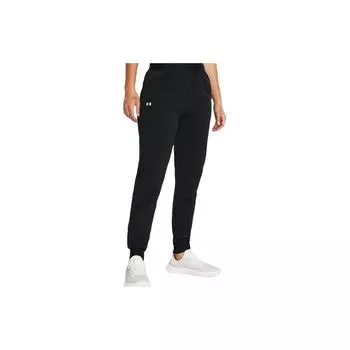Under Armour Ua Armoursport Тканые брюки с высокой посадкой, однотонные, средней посадки, зауженные трикотажные спортивные брюки, женские брюки, черные 1382727-001 S