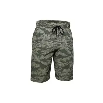 Under Armour UA Baseline Woven Basketball Mid Rise Loose Fit Drawstring Casual Shorts Men shorts Green 1351291-388 L