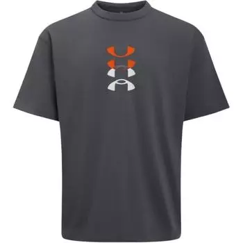 Under Armour UA Graphic Logo Sports Casual Crew Neck Short Sleeve T-Shirt Men T-Shirts Rhino-Gray 6007603-025 L