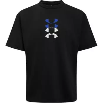 Under Armour UA Graphic Logo Sports Casual Crew Neck Short Sleeve T-Shirt Men Tops Black 6007603-001 M