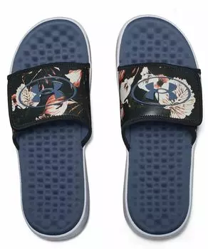 Under Armour UA Ignite Pro 8 Graphic Slides Poor Size 6003648(001) Black/Down Gray, 28.0