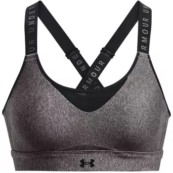 Under Armour UA Infinity Heather Высокоинтенсивный спортивный бюстгальтер для тренировок Женское нижнее белье Серый 1354315-019 XS