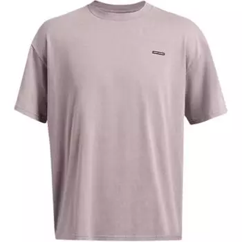 Under Armour Ua Круглый вырез однотонный цвет повседневная дышащая футболка с коротким рукавом мужские футболки Fatty-Gray 1389147-015 L