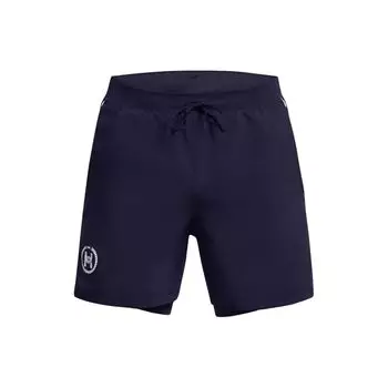 Under Armour UA Launch Logo Printed Slim Fit Casual Shorts Мужские шорты Синие 1383235-410 XXL