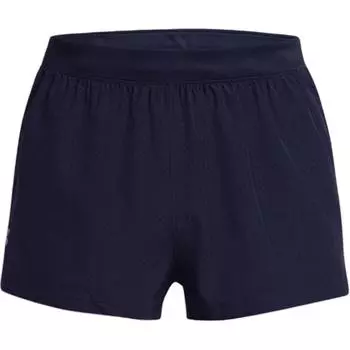 Under Armour Ua Launch Performance Solid Logo Mesh Side Slit Running Mid Rise Sports Shorts Men shorts Navy-Blue 1377813-410 L