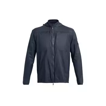 Under Armour UA Launch Trail Logo Print Дышащая куртка с капюшоном и длинными рукавами Мужская куртка Темно-синяя 1383243-044 2XL
