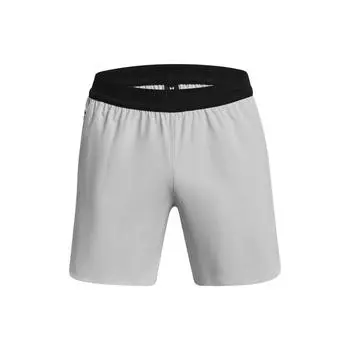 Under Armour UA Peak Woven Shorts Solid Loose Fit Elastic Tayle Casual Shorts Men Shorts Gray 1376782-014 M