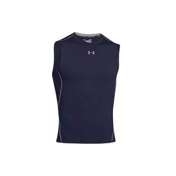 Under Armour Ua Regular Fit Дышащая компрессионная спортивная рубашка Мужская топы Темно-синяя 1257469-410 S