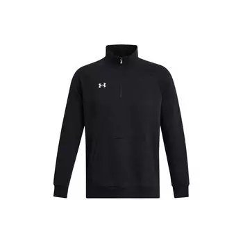 Under Armour UA Rival Mock Neck Logo Printed Soft Fit Raglan Long Sleeve Sweatshirt Men Sweatshirt Black 1386016-001 XL