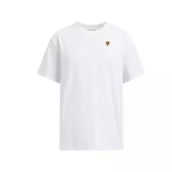 Under Armour UA Round Neck Solid Loose Training Sports Short Sleeve Regular T-Shirt Women T-Shirts White 1386852-100 M