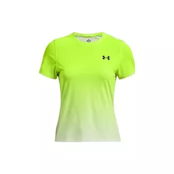 Under Armour UA Rush Gradient Crew Neck T-Shirt Women Tops Surge-Green 1378405-369 M
