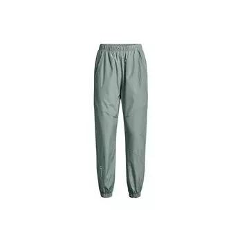 Under Armour Ua Rush™ Тканые эластичные спортивные брюки со средней талией и буквенным принтом, зауженные трикотажные брюки, женские брюки цвета морской волны 1369846-781 XL