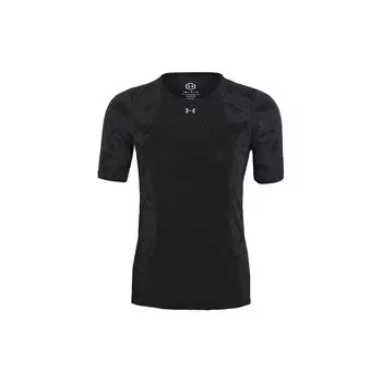Under Armour Ua Rush Training дышащая облегающая футболка с круглым вырезом и коротким рукавом женские футболки черные 1365716-001 S
