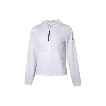 Under Armour UA Серия защиты от солнца Легкая повседневная свободная дышащая ветровка с солнцезащитным кремом и капюшоном Женская верхняя одежда Белый 22500410-100 XXXL