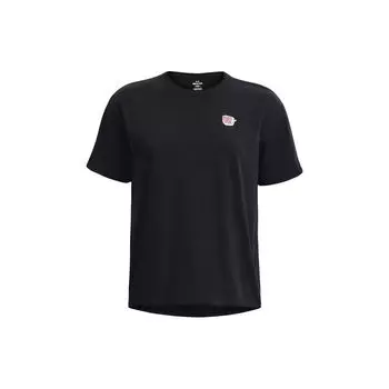 Under Armour Футболка с коротким рукавом и принтом в виде букв UA, женская, черная 1376743-001 XS
