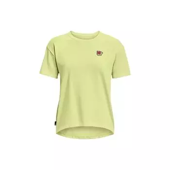 Under Armour Футболка с коротким рукавом и принтом UA Text, женская, цвет пестрый-зеленый 1376743-391 L