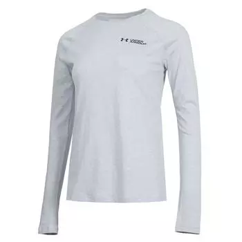 Under Armour Удобная Дышащая Повседневная Футболка с Длинным Рукавом Женские Топы Серый 1374188-011 XL