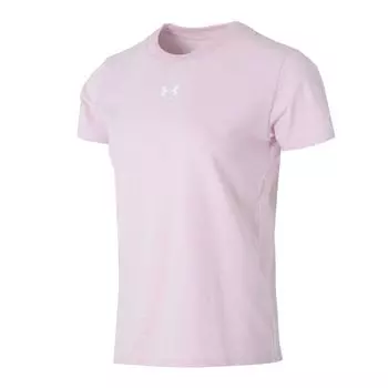 Under Armour Удобная Дышащая Свободная Футболка с Коротким Рукавом Женские Топы Розовая 1383648-648 XS