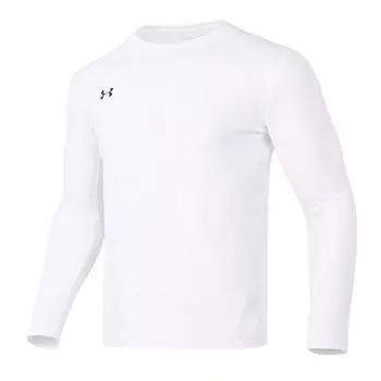 Under Armour Удобная влагоотводящая быстросохнущая дышащая мягкая футболка с длинным рукавом унисекс топы белые 24600602-100 M