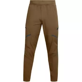 Under Armour Удобные мягкие дышащие спортивные длинные брюки Unstoppable Cargo, однотонные, с несколькими молниями, для тренировок, мужские низы, коричневые 1352026-498 M
