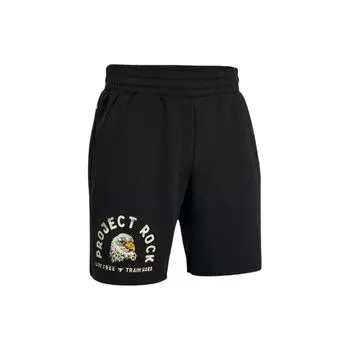 Under Armour Удобные повседневные шорты из флиса с принтом животных и букв, черные, для мужчин 1383211-001 XL