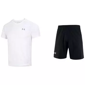 Under Armour Удобный дышащий повседневный спортивный костюм с логотипом, мужские костюмы 1369743-100+1376782-001 2XL