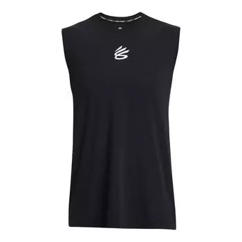 Under Armour Удобный принтованный пуловер с круглым вырезом без рукавов жилет для мужчин черный 1383377-001 2XL