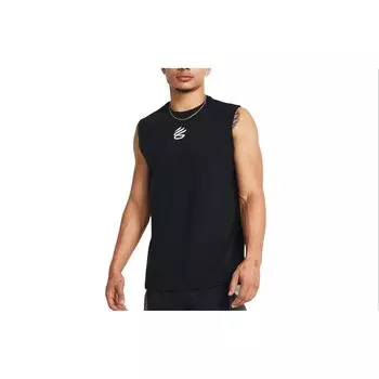 Under Armour Удобный принтованный пуловер с круглым вырезом без рукавов жилет для мужчин черный 1383377-001 M