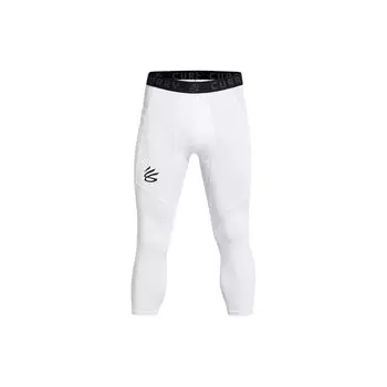 Under Armour Укороченные спортивные брюки с логотипом бренда Curry, мужские брюки, белые 1379828-100 XXL