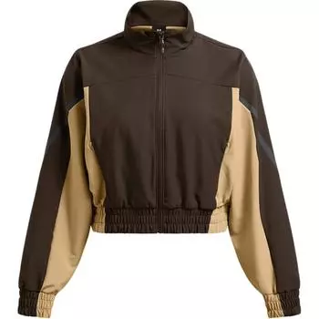 Under Armour Уличная ветрозащитная спортивная повседневная куртка с воротником-стойкой в стиле ретро, женская куртка коричневого цвета 1386479-230 S