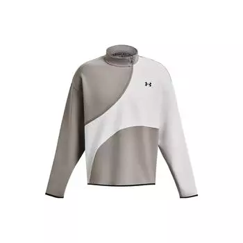 Under Armour Unstoppable Color Blocked Stand Collar Sports Hoodie Men hoodies Light-Gray 1379813-294 XXXL