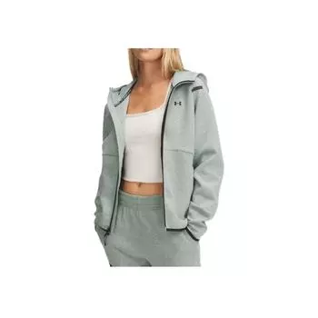 Under Armour Unstoppable Fleece Comfortable Casual Fashion Soft Skin-Friendly Jacket Women Jacket Green 1379842-348 XL