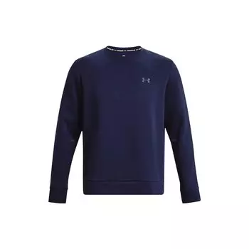 Under Armour Unstoppable флисовый свитер с круглым вырезом, однотонный, с длинным рукавом, мужская толстовка, темно-синяя 1381688-410 XL