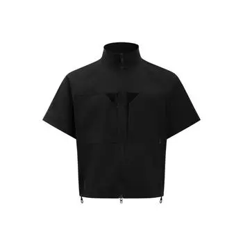 Under Armour Unstoppable Freedom Series UA Zipper Sports Loose Fashion Raglan Short Sleeve T-Shirt Men Tops Black 6000798-002 M