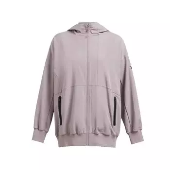 Under Armour Unstoppable Hooded Solid Loose Jacket Women Jackets Fatigue-Gray 1386477-015 S