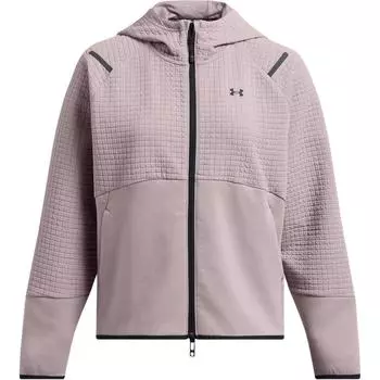 Under Armour Unstoppable Series Logo Plaid Zip Long Sleeve Jacket Women jackets Lipid-Gray 1389842-015 S
