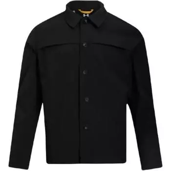 Under Armour Unstoppable Series Однотонная рубашка с длинным рукавом на пуговицах Мужская куртка Черный 1390261-001 L