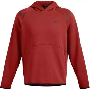 Under Armour Unstoppable Solid Color Casual Breathable Hooded Pullover Long Sleeve Sweatshirt Men sweatshirt Earth-Orange 1383042-840 2XL