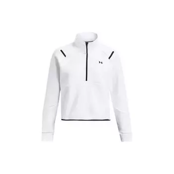 Under Armour Unstoppable Solid Fleece 1/4 молния короткая спортивная толстовка с капюшоном женские толстовки белые 1379844-100 M