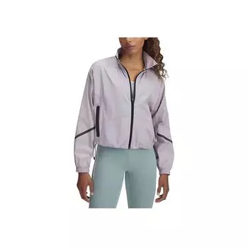 Under Armour Unstoppable SS25 Casual Loose Breathable Jacket Women Jacket Dawn-Gray-Pink 1389677-009 XL