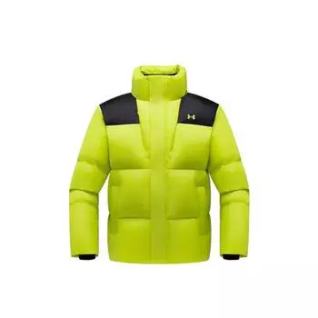 Under Armour Urban Outdoor Series Warm Windproof Cold Resistant Soft Puffer Jacket Men Jacket Acid-Yellow 14411143-0056 S