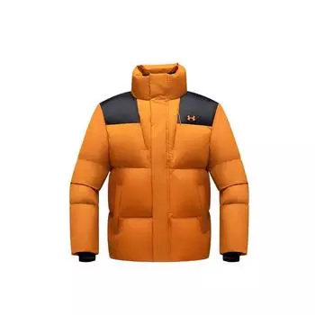 Under Armour Urban Outdoor Series Warm Windproof Cold Resistant Soft Stand Collar Zipper Long Sleeve Puffer Jacket Men jackets Orange 14411143-0008 M