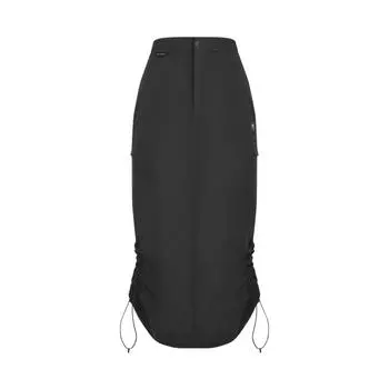 Under Armour Urban Wilderness Series Minimalist Fashion Versatile Solid Color Casual Long Skirt Women skirts 6010039-001 M